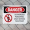 Signmission Authorized Personnel Only Beyond This Point Danger Sign, Plastic, 10in W x 7in L, 2PK OS-2PACK-DS-P-710-L-1036 - alternate 2